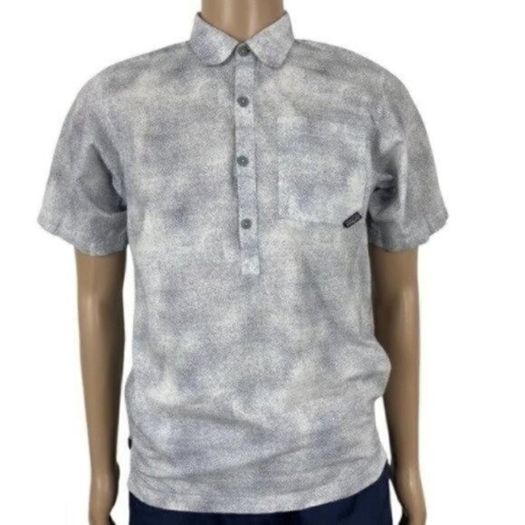 PATAGONIA short sleeve 1/2 button down shirt size small abstract print - Picture 1 of 7